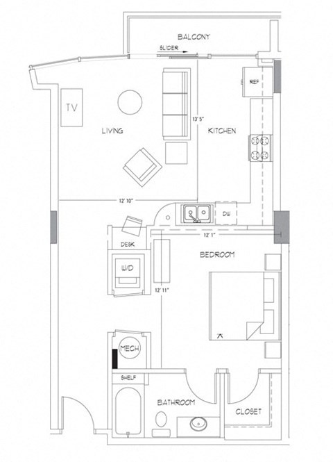 Floorplan at Glass House by Windsor